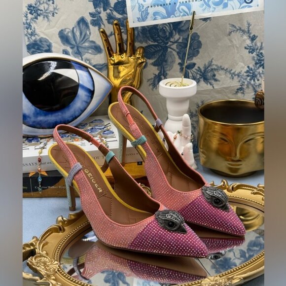 🆕 KURT GEIGER LONDON 🧿 NWOB Belgravia Crystal Embellished Slingback, Sz 36 US6 - Picture 5 of 15